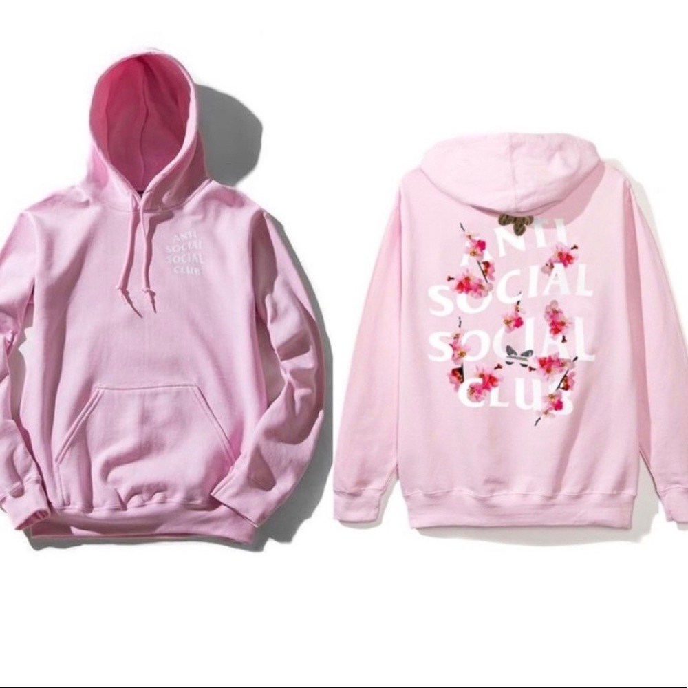 Anti Social Social Club Pink/Floral Hoodie